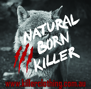Natural Born Killer. Killer clothing dot com dot A-U.